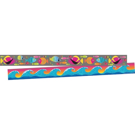 Barker Creek Kai Ola Tropical Fish Double-Sided Border, 12/set, PK12 918